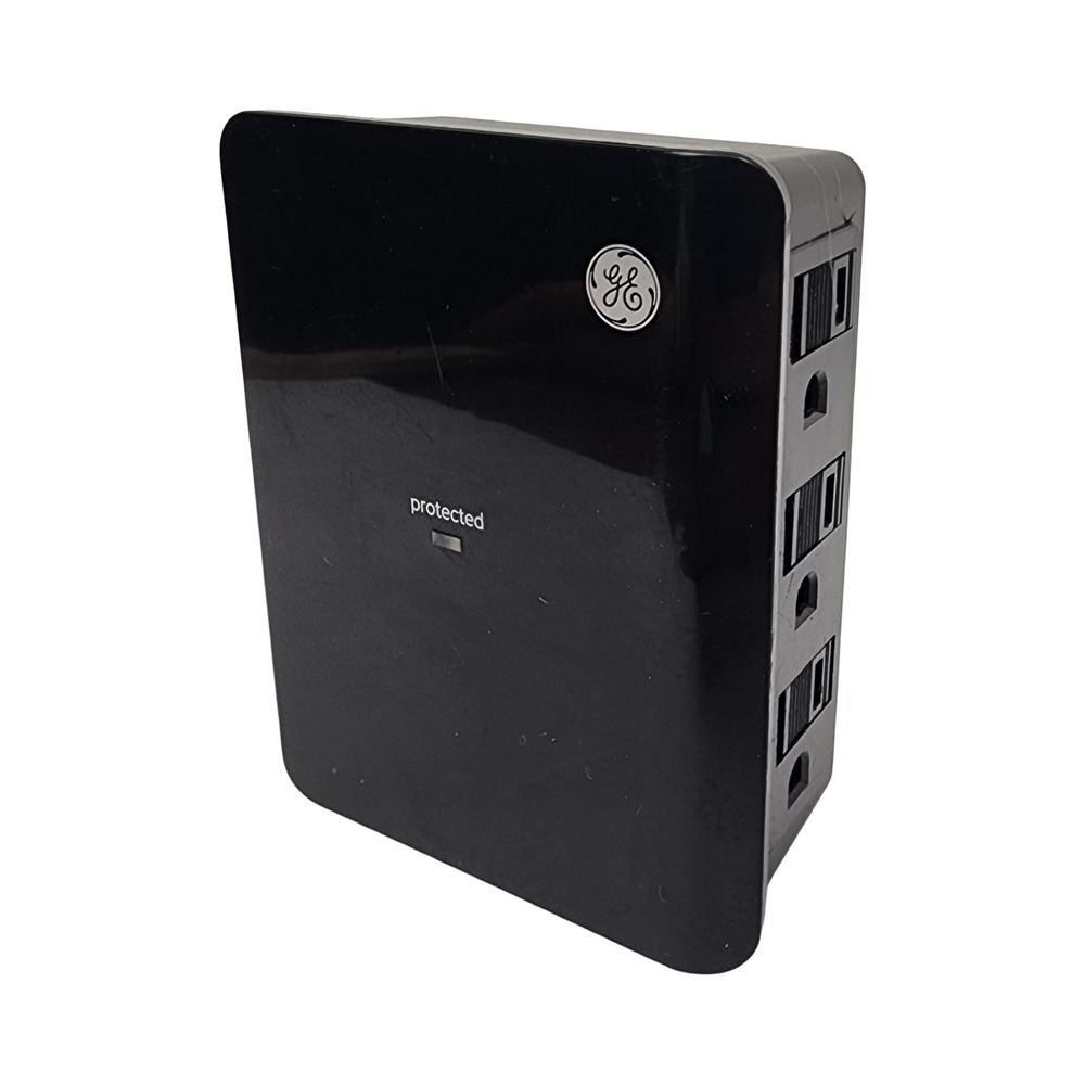 GE Protected Power Surge Protector Outlet Extender 6 Outlet‎ Black